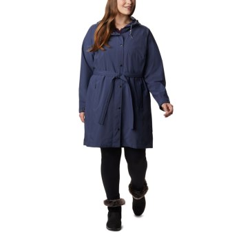 Columbia Ženske Jakne - Here And There Long Trench Plus Size Tamnoplave | XMUY-90315